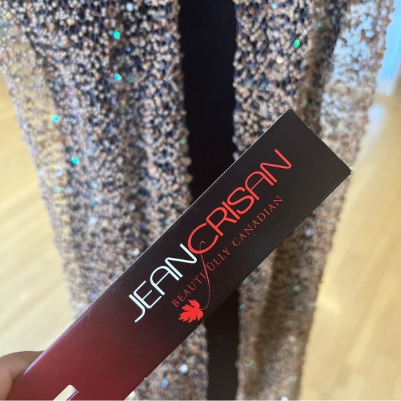 Jean Cristan Taupe Hand Beaded Scarf - Picture 4 of 5